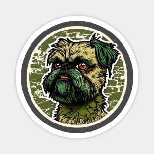 Brussels Griffon Camouflage Motif Magnet